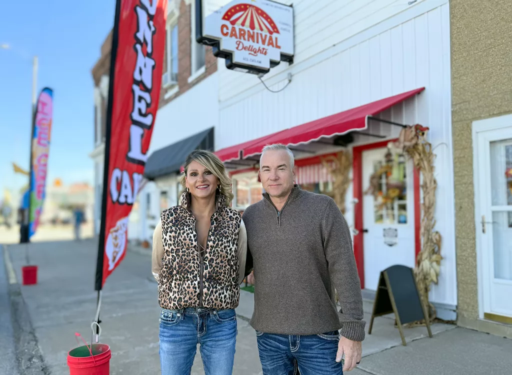 Jessica and Roy Collins, owners of Carnival Delights, 234 E. Main St. in Knoxville.