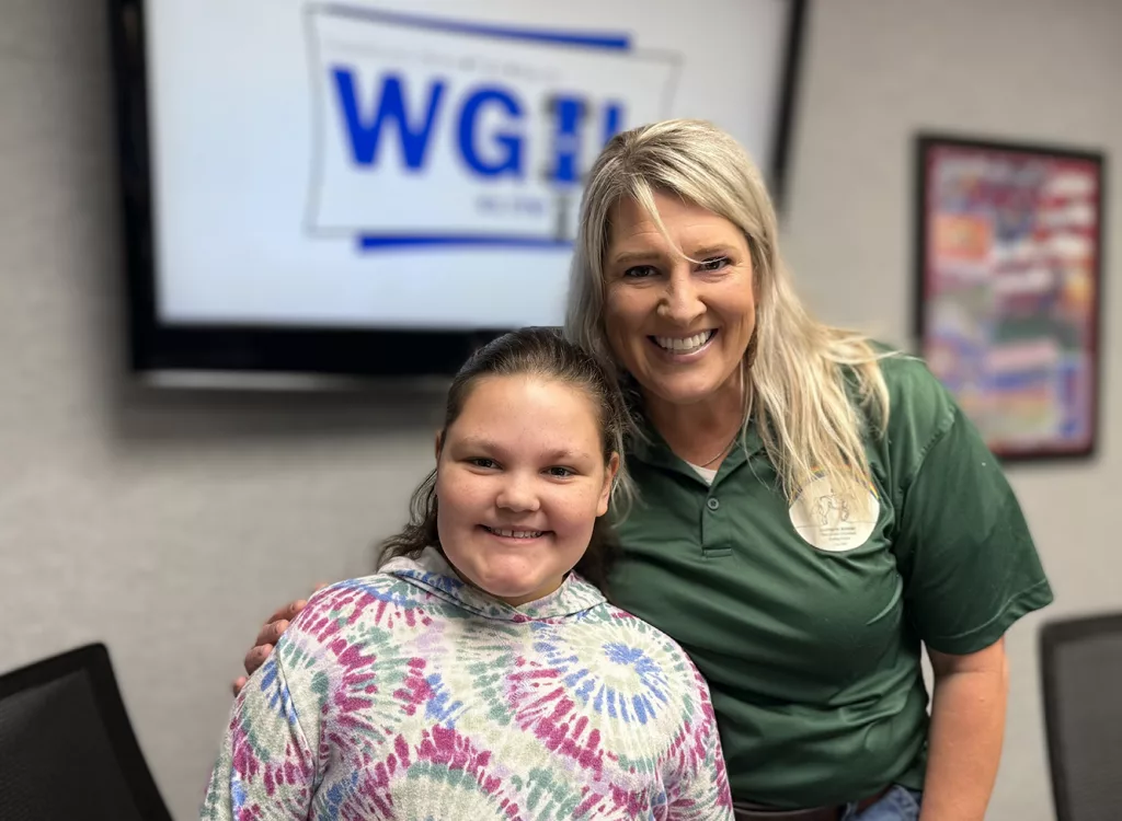 Lia Barraza-Sloan, left, and Krista Bushmaker, executive director of Rainbow Riders.