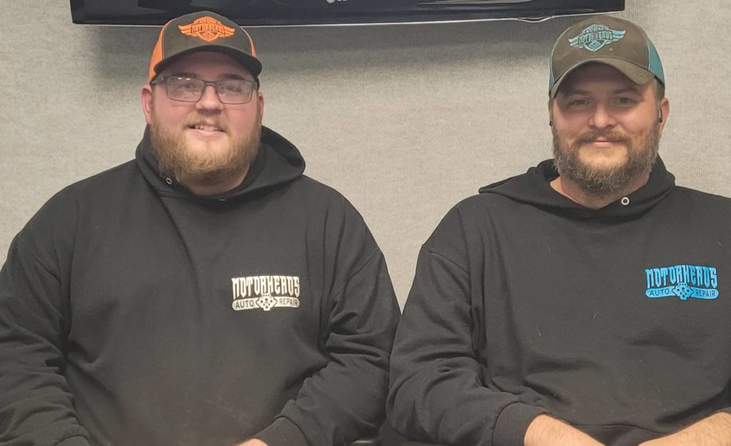 Braden Hagen and Lee Schnowske, owners of Motorheads Auto Repair.