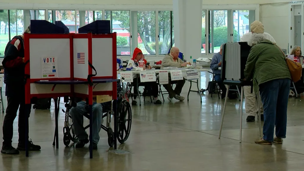 Voters cast their ballots in Springfield on Tuesday.