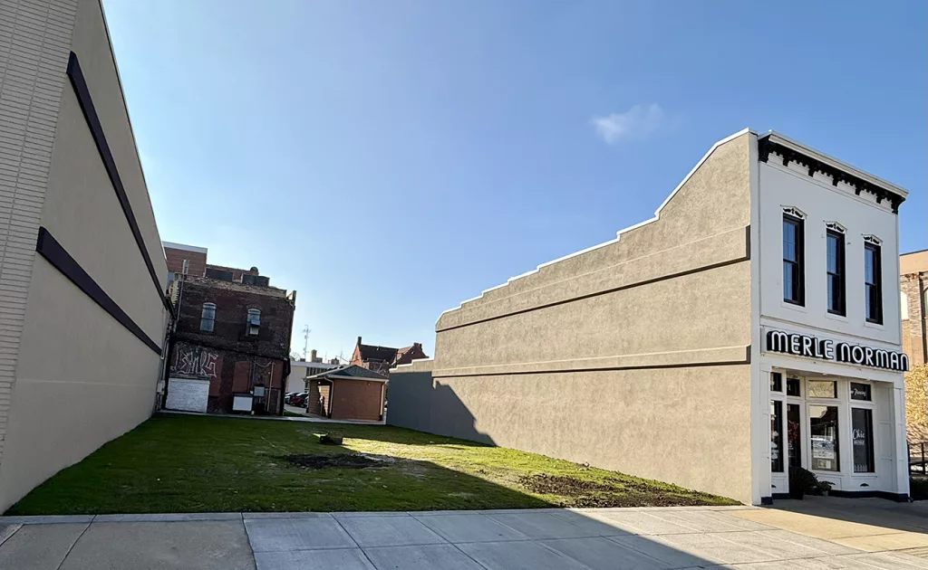 After demolition of a fire-ravaged building and months of repair work to adjoining structures, a now vacant property at 14-144 E. Main St. in the heart of downtown Galesburg is ready for future development.