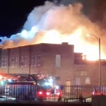 Screenshot: Galesburg Firefighters responded to a structure fire at 179 N. Cherry St. at approximately 3:18 a.m. Thursday. Upon arrival, heavy flames could be seen at the structure. (Photo courtesy Will Coulter)