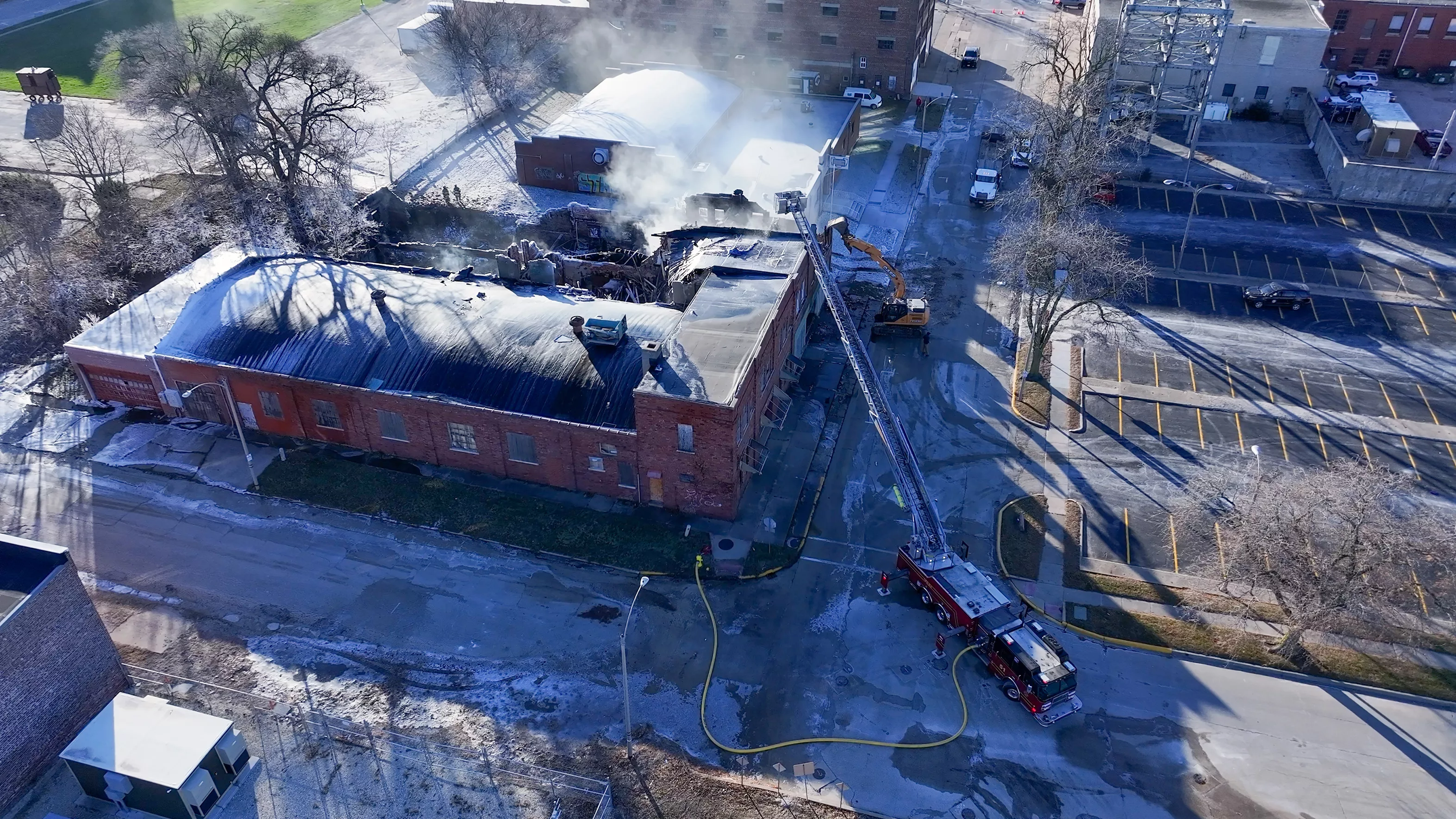 Galesburg Firefighters responded to a structure fire at 179 N. Cherry St. at approximately 3:18 a.m. Thursday. Upon arrival, heavy flames could be seen at the structure.