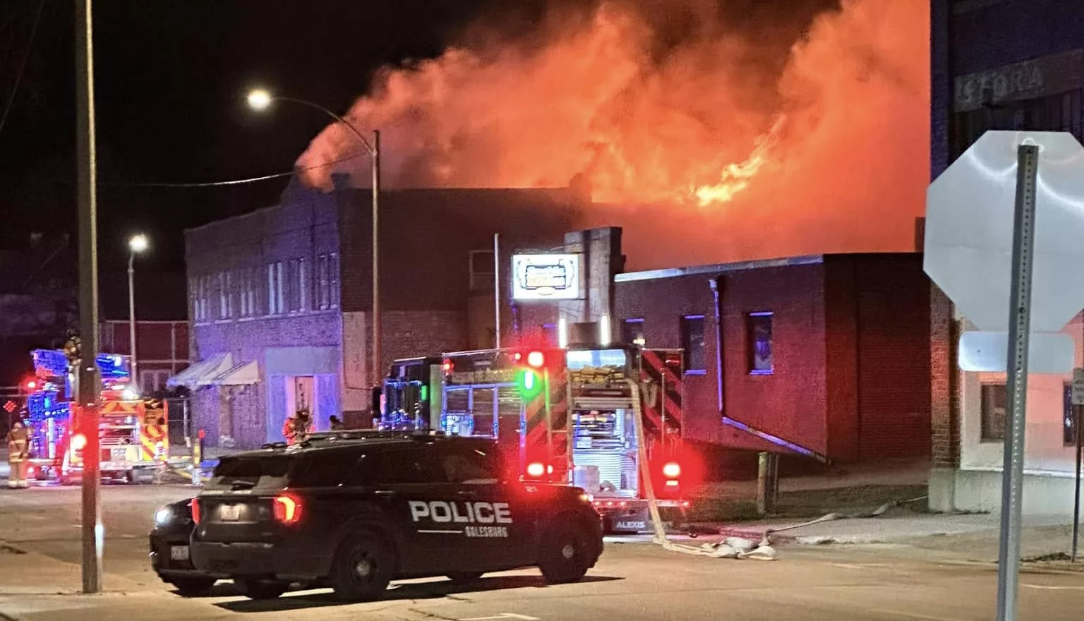 Galesburg Firefighters responded to a structure fire at 179 N. Cherry St. at approximately 3:18 a.m. Thursday. Upon arrival, heavy flames could be seen at the structure.