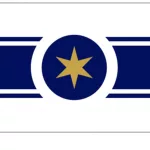 3754: Relationship to Illinois: I’ve lived here for nearly 10 years and have grown to love this state. It’s an excellent place to settle down, with welcoming people who have always made me feel at home. From stunning city views to beautiful countryside, my appreciation for this state has deepened.

Explain the meaning behind your flag: A large gold star in the center draws attention, much like the standout features of our state. Gold color symbolizes out the richness in our state, people, land and views. A horizontal blue line symbolizes lake Michigan, separating the sky from the rich land. Two smaller lines add a neat, elegant touch. The central circle abstractly represents the view from above Abraham Lincoln’s hat.