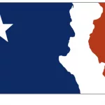 4220: Relationship to Illinois: Born and raised. From 1984-2002, I spent my childhood in central Illinois, I’ve lived and worked in Bloomington/Normal for 26 of my 40 years of life. My dad, sister, niece, and the majority of my aunts and uncles are still here. All of my grandparents are buried here. I found out about this commission only days ago after spending two years abroad. I found this old design from 2016 just today. It needs works. It lacks our current eagle, perhaps to be placed in white silhouette above the star.

Explain the meaning behind your flag: This slice of Old Glory is also a nod to the French flag, banners which both stood here. A single star shines our contribution to the union. Abe’s silhouette reminds us of our past. The red field highlights our present: Illinois’ most iconic border, formed by the mighty Mississippi. It’s steady flow, as progress itself, cuts through our banner in white leading us ever to the future. The flag still lacks any representation of our Illiniwek and Miami heritage, which should be added 4220 by their progeny.