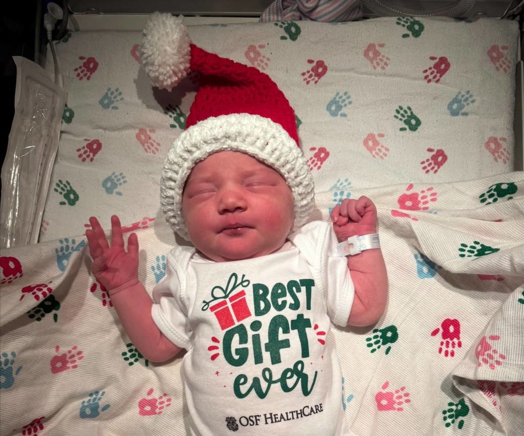 A total of 577 babies were born in Knox County in 2024, including Clara Grace on Christmas Day at OSF St. Mary Medical Center in Galesburg.