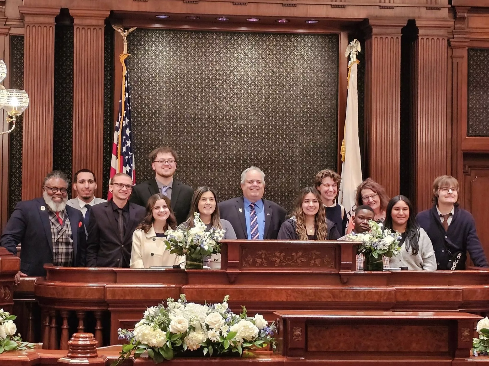 State Representative Dan Swanson (R-Alpha) was sworn in Wednesday as the representative of the 71st District for the next two years. As his guests for the inaugural ceremony, Swanson invited a group of students from Carl Sandburg College, Monmouth College and Spoon River College.