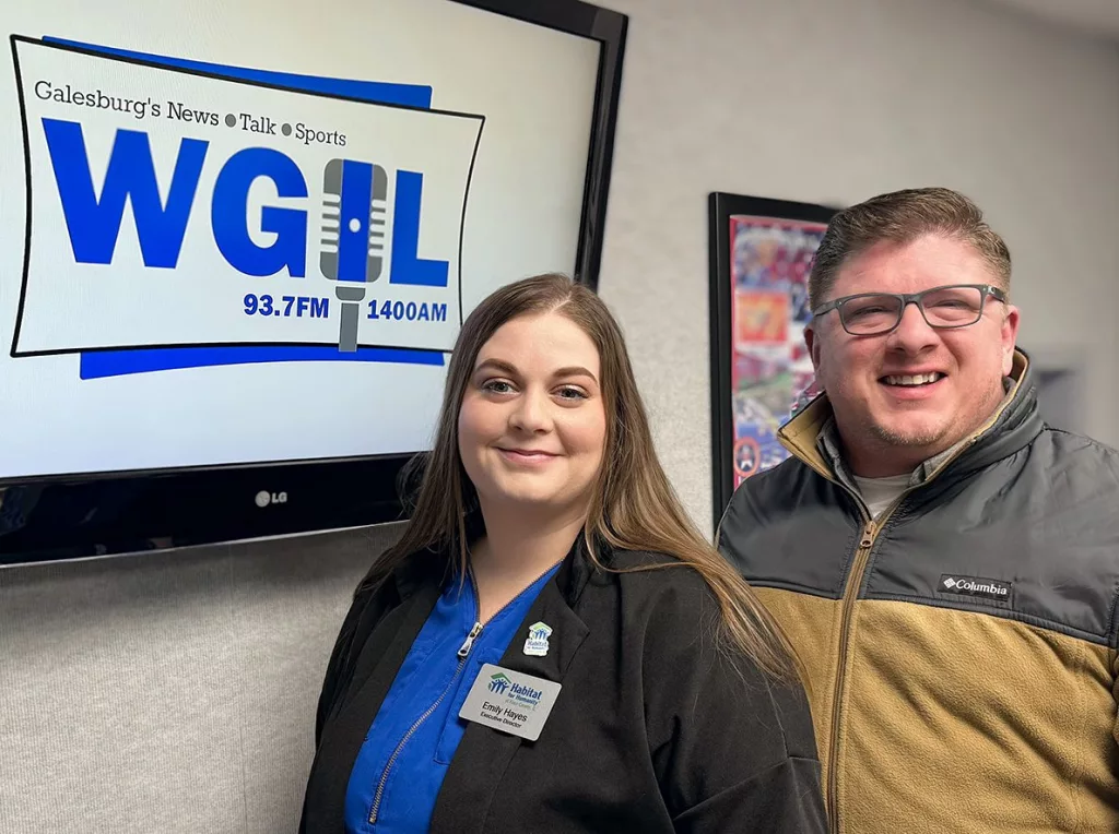 Executive Director Emily Hayes and board member Randy Wilson with Habitat For Humanity of Knox County Illinois.