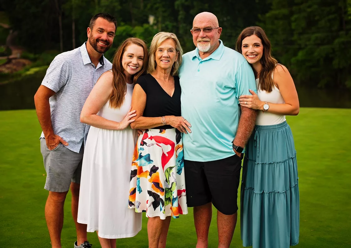 Steve and Chris Youngquist with their three children. From left: Zack Youngquist, Hannah Dingman, Chris Youngquist, Steve Youngquist and Carissa (Preston) Powell. 