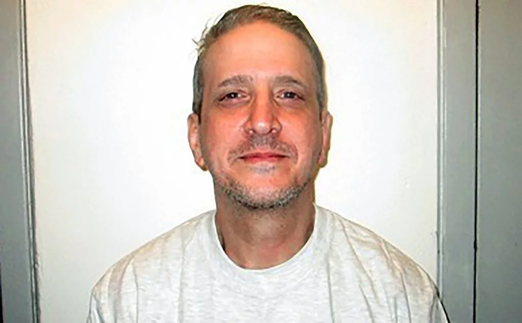 FILE - This photo provided by the Oklahoma Department of Corrections shows death row inmate Richard Glossip on Feb. 19, 2021. (Oklahoma Department of Corrections via AP, File)