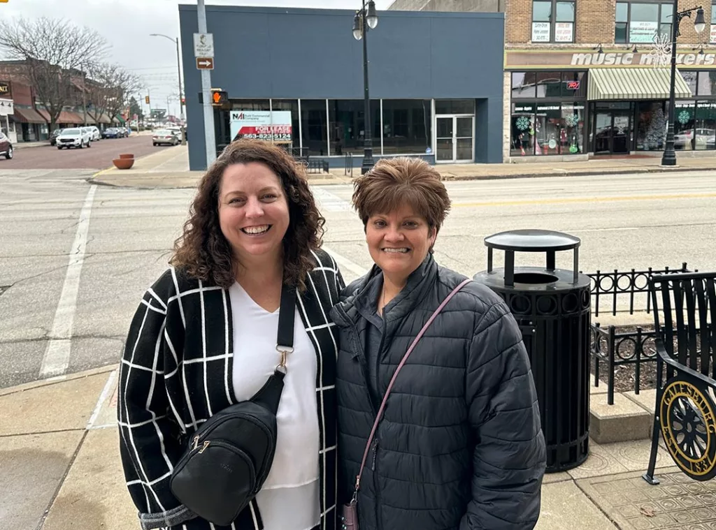 Co-owner Candace D’Agnolo, left, and facility director Stephanie Hall with the new “Dante & Dory’s: A Pet Destination” that will be located at 354 E. Main St. in Galesburg.