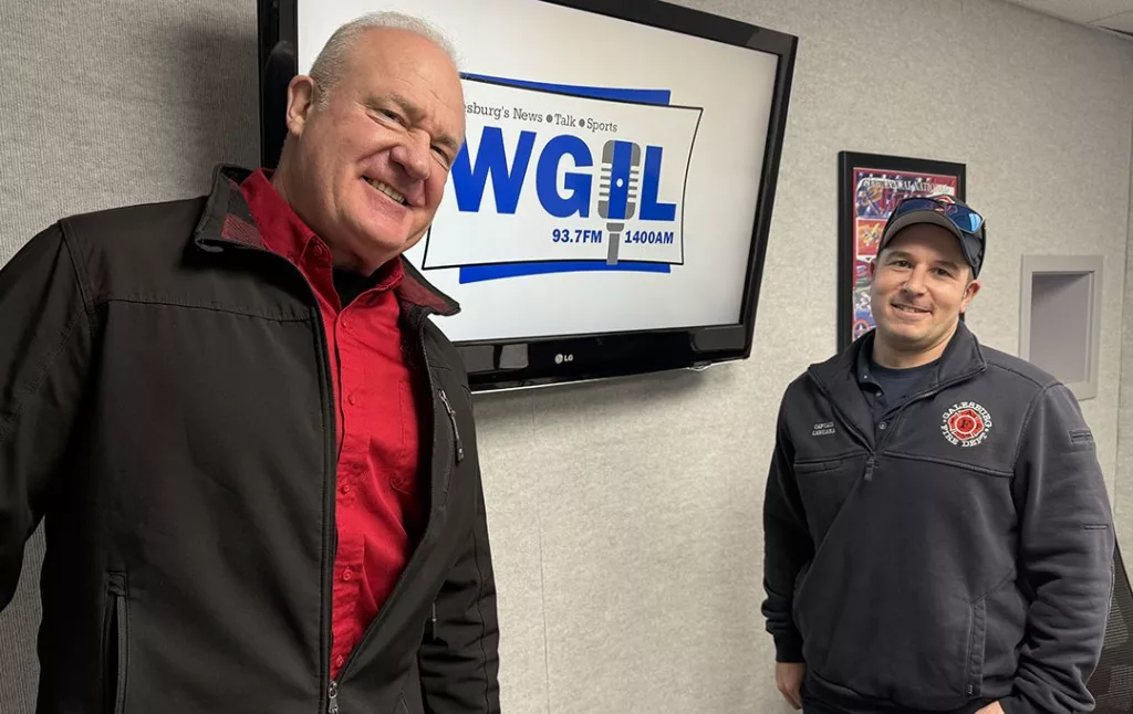 Galesburg Fire Chief Randy Hovind and Captain Ben Caruana