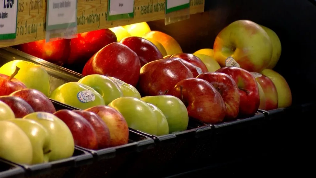 Apples are pictured at County Market in Springfield.