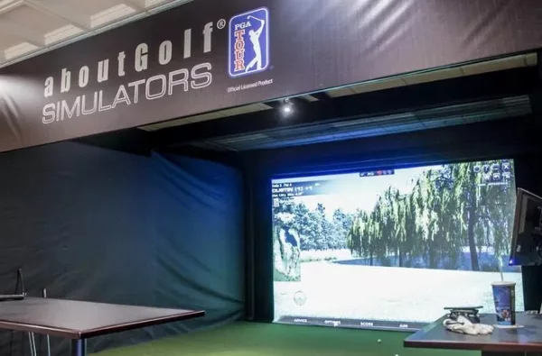 photo of screen with fake turf below