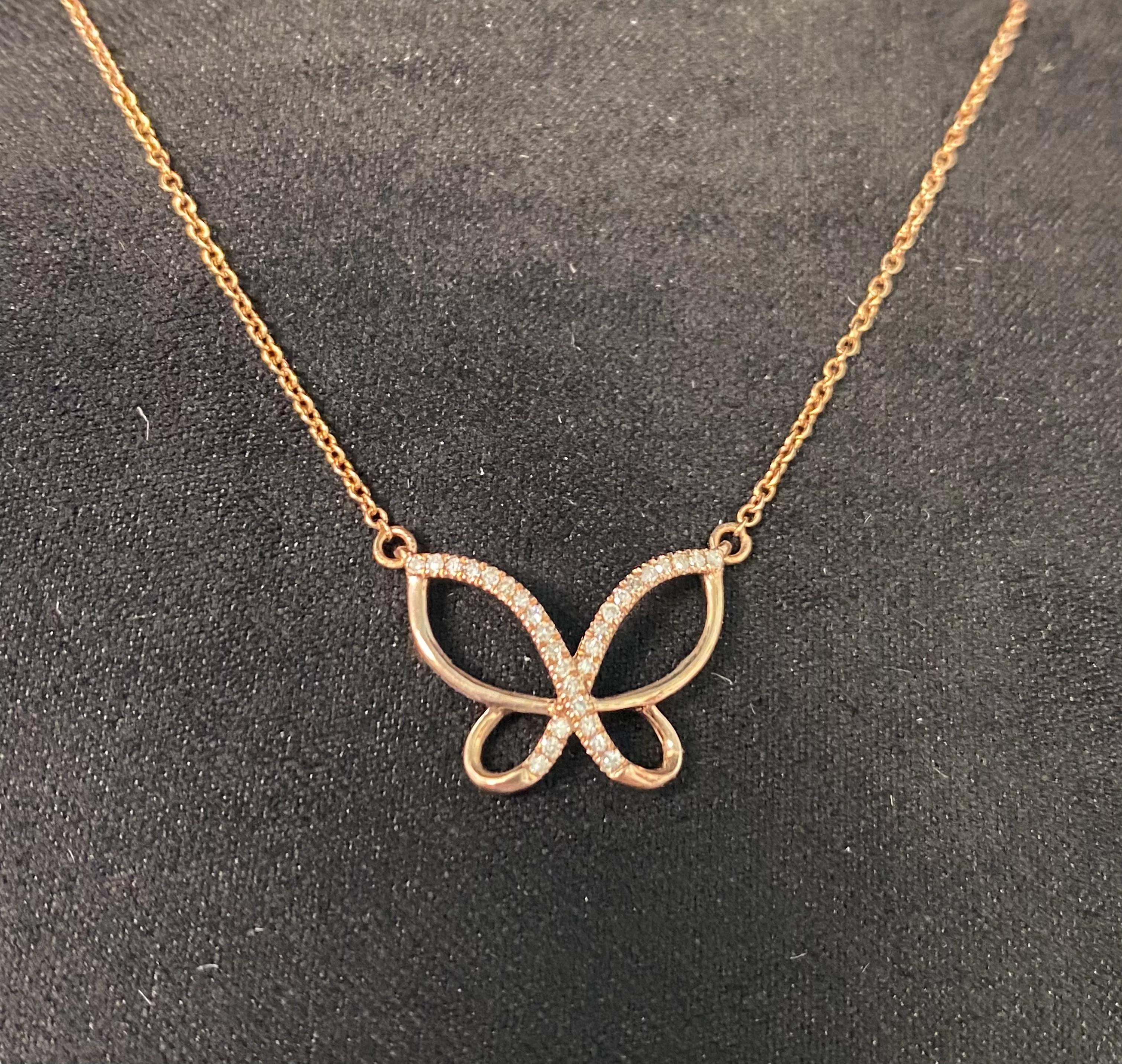 Diamond Butterfly Necklace