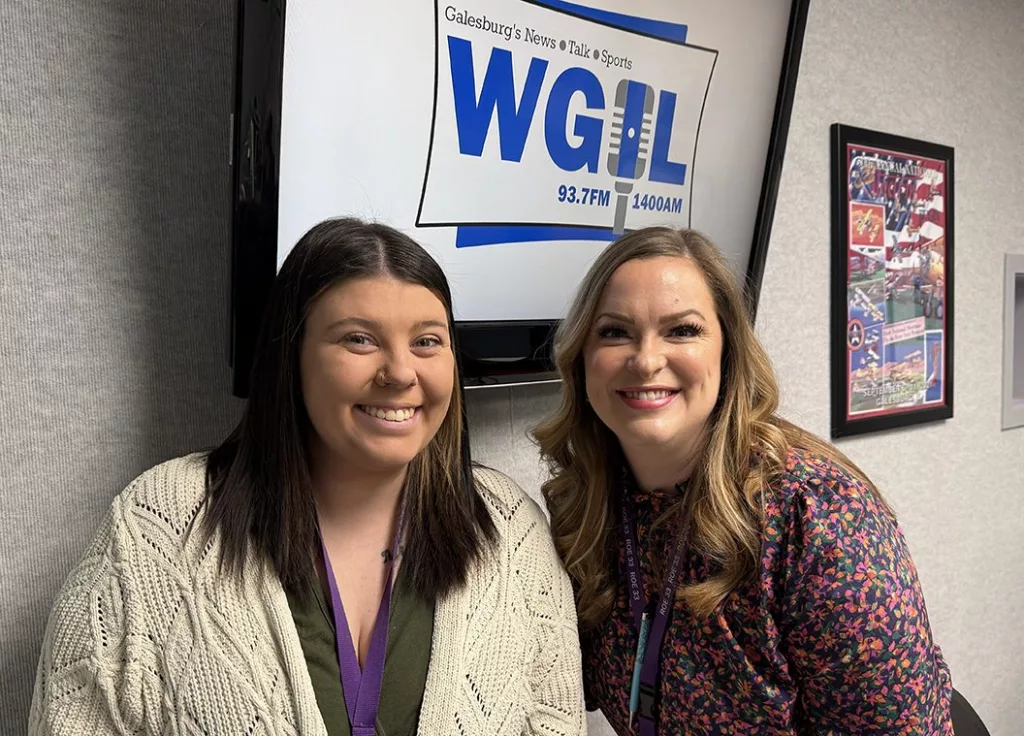Hailey Worden, left, and Rebecca Pententler with Regional Office of Education No. 33.