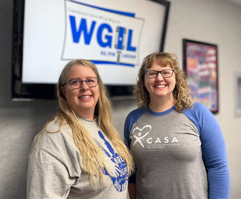 L-R: Jill Mann, Executive Director of Turning Point Child Advocacy Center, and Kelly Price, executive director of CASA of West Central Illinois.
