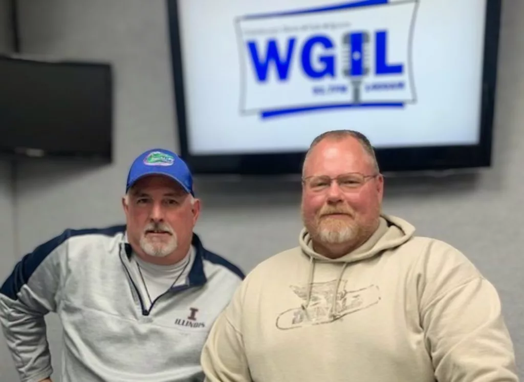 Jim Anderson, left, of North-And Company, a Galva-based crop insurance and commodities brokerage firm, and Lance Tarochione, a technical agronomist with DEKALB and Asgrow under Bayer Cropscience.. (