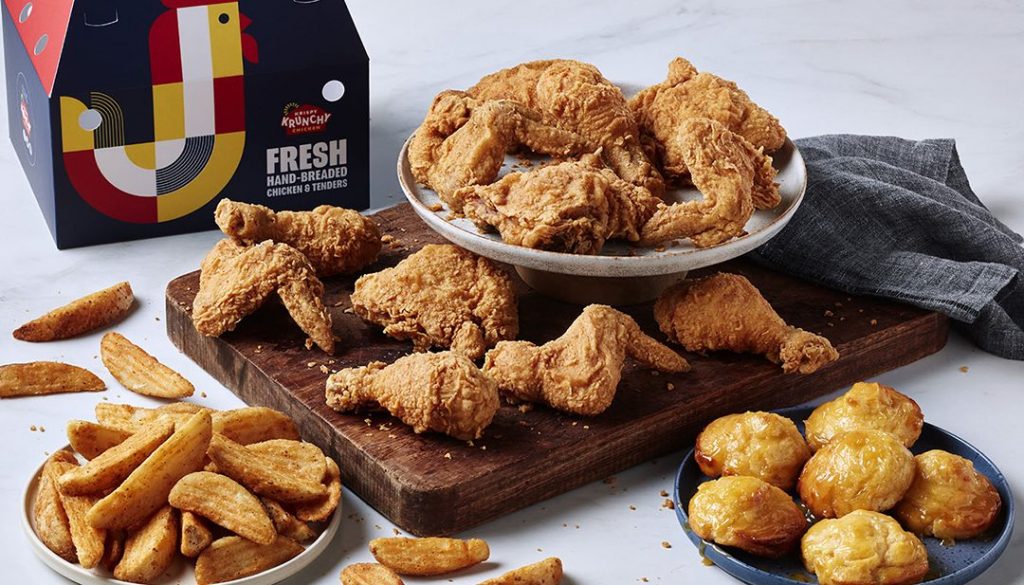 Krispy Krunchy Chicken, founded in 1989 in Lafayette, Louisiana, by Neal Onebane, is a quick-service fried chicken chain known for its Cajun-inspired, hand-breaded, mildly spiced chicken.