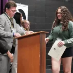 54505952254_55c23dbe04_c: Twelve members of the George Washington Gale Scholars Class of 2029 were inducted Tuesday, May 6, during a ceremony held in the Galesburg High School Little Theater. Inductees included: Mackenzie Allbright, Darcy Anderson, Isaac Banda, Valeria Chavez, Eriana Dorsey, Ja'Nyah Ferguson, Serenitee Hanley, Amelia Gonzalez, Kameron Kaminski, Thirtsa Mpindi, Sofie Smith, and Ace Stanley. (Photos courtesy Bill Gaither/Carl Sandburg College)