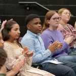 54506120350_05c6f22c64_c: Twelve members of the George Washington Gale Scholars Class of 2029 were inducted Tuesday, May 6, during a ceremony held in the Galesburg High School Little Theater. Inductees included: Mackenzie Allbright, Darcy Anderson, Isaac Banda, Valeria Chavez, Eriana Dorsey, Ja'Nyah Ferguson, Serenitee Hanley, Amelia Gonzalez, Kameron Kaminski, Thirtsa Mpindi, Sofie Smith, and Ace Stanley. (Photos courtesy Bill Gaither/Carl Sandburg College)