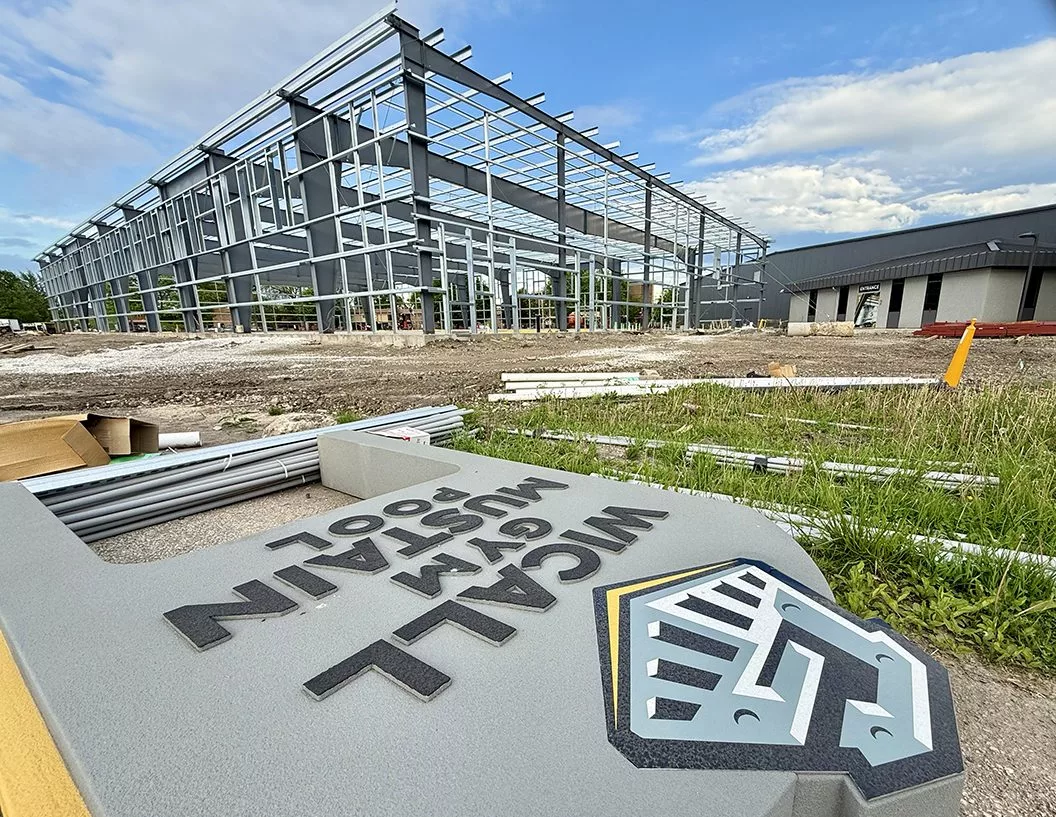 Construction continues on the addition to Wicall Gym, as seen on Monday, May 12, 2025, Galesburg Jr./Sr. High School.