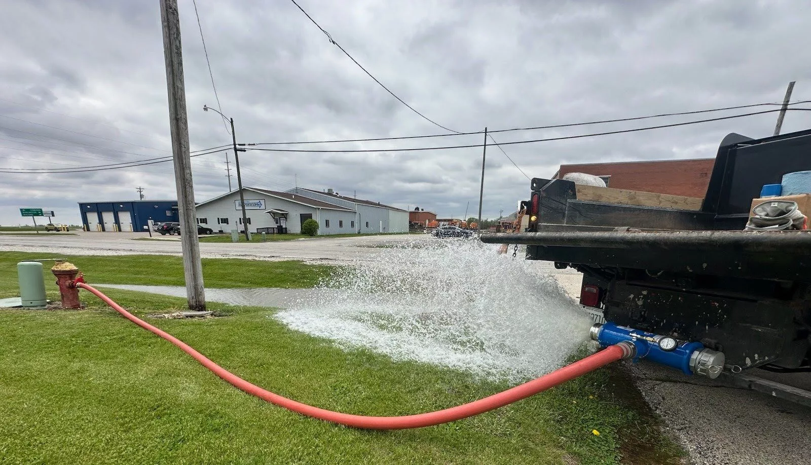 Street and Water Department employees have begun flushing and testing fire hydrants throughout town.