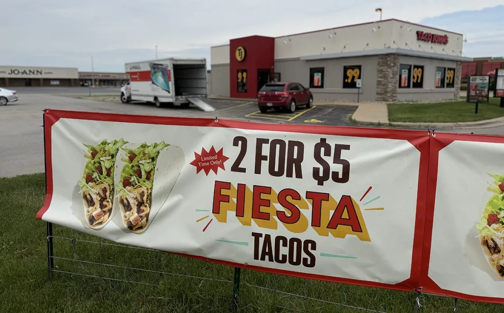 Taco John's, a quick service restaurant known for its Mexican-inspired cuisine, has permanently closed its doors at 1922 N. Henderson St. Workers were at the store Sunday morning moving equipment from the store into a UHaul truck.