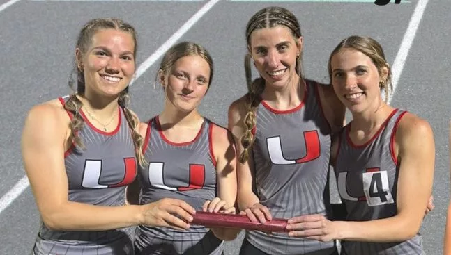 United’s Emrick Huston, Callie Hall, Rosie Flynn and Katie Flynn claimed three relay medals at state.