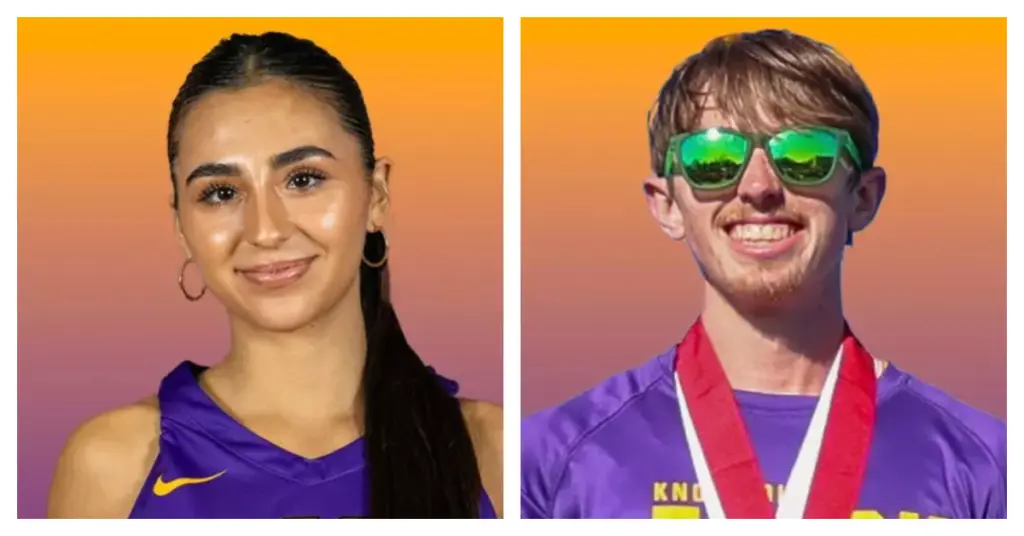 The Knox College athletics department announced its annual award winners at a ceremony on Thursday evening at Kresge Recital Hall with Lance Miller and Bria Medina earning the Harley Knosher Male and Female Athlete of the Year awards, respectively.