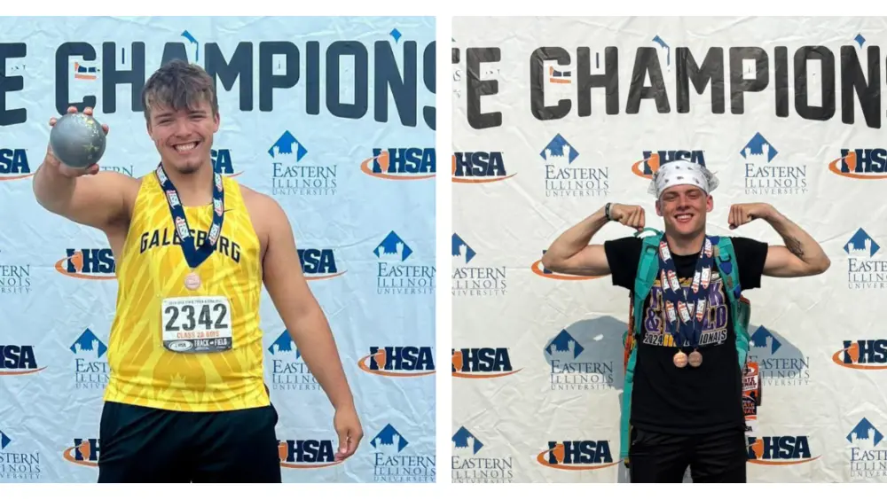 Galesburg, United, A Town, Mon-Rose shine with medals at IHSA state track championships