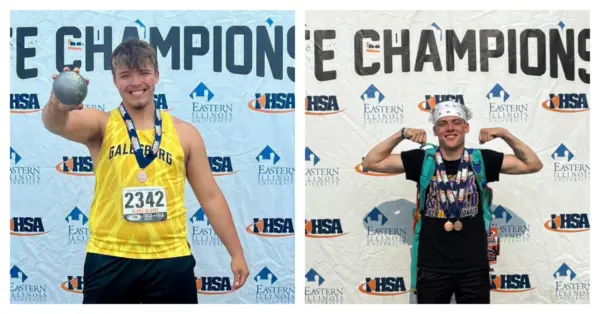 Galesburg's Gilbert Lemus, left, and Abingdon-Avon's Carter Stroot.