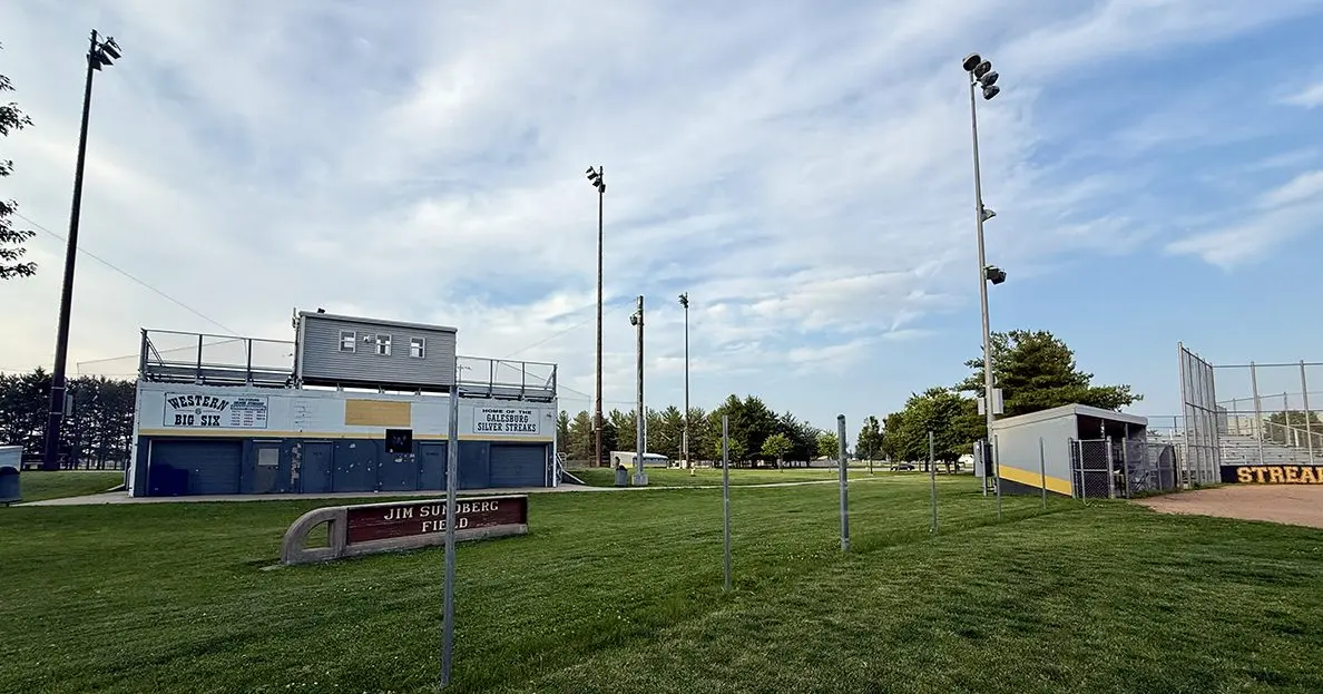 A proposal to add a spectator seating and a new concessions and restroom building to the Galesburg High School baseball/softball complex takes the ongoing artificial turf improvements one step further to modernize the facilities. (JAY REDFERN/WGIL)