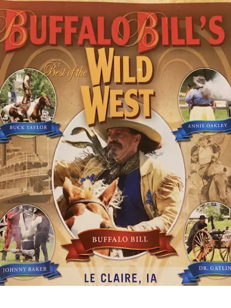 Poster of Buffalo Bill's Wild West Show in LeClaire, Iowa