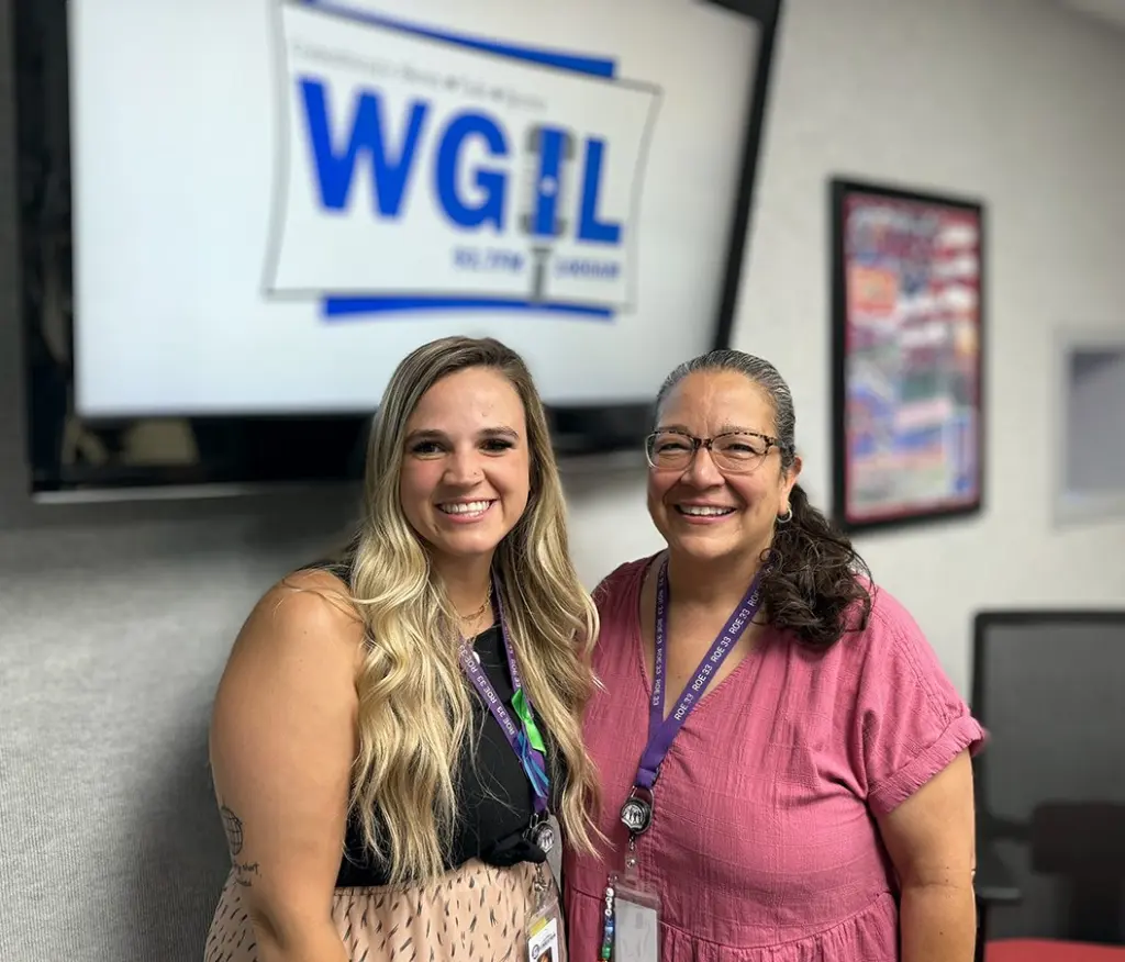 Emily Henry, left, and Lisa Medina-Foshay with Regional Office of Education 33.