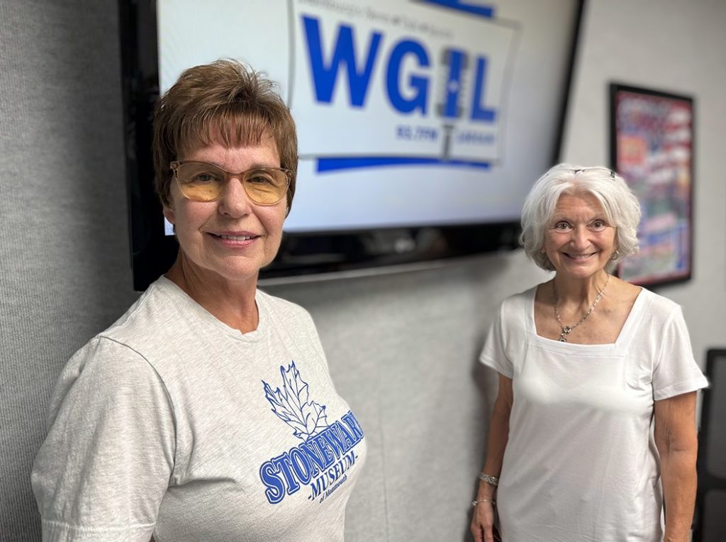 Cindy Brinkman and LaDonna Green from the Stoneware Museum of Monmouth