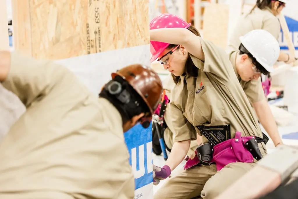 A competitor focuses during the SkillsUSA Illinois TeamWorks competition. (Photo courtesySkillsUSA Illinois)