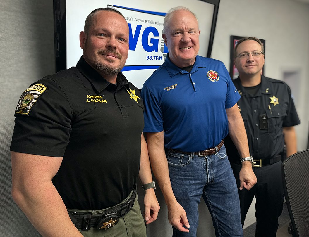 From left: Knox County Sheriff Jack Harlan, Knox County EMA Coordinator and Galesburg Fire Chief Randy Hovind and Galesburg Police Chief Kevin Legate.