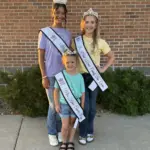 queen-2025-6: Makaiha Moore, left, was named 2025 Miss Knox County Fair Queen; Ella Holland, right, was named Junior Miss Knox County Fair Queen; and Paige Pickrel, center, was named Little Miss Knox County Fair Queen at the 2025 Knox County Fair Queen Pageant on Saturday at the Orpheum Theatre.