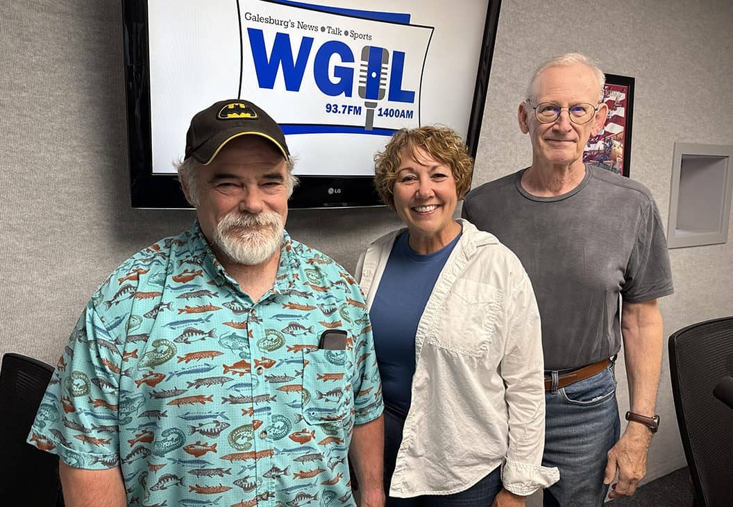 L-R: John Siebken (director), Lorie Larsen (Baker’s Wife), and Bob Fornander (music director) from Prairie Players Civic Theatre discuss their upcoming production of Stephen Sondheim’s "Into the Woods." (WGIL)