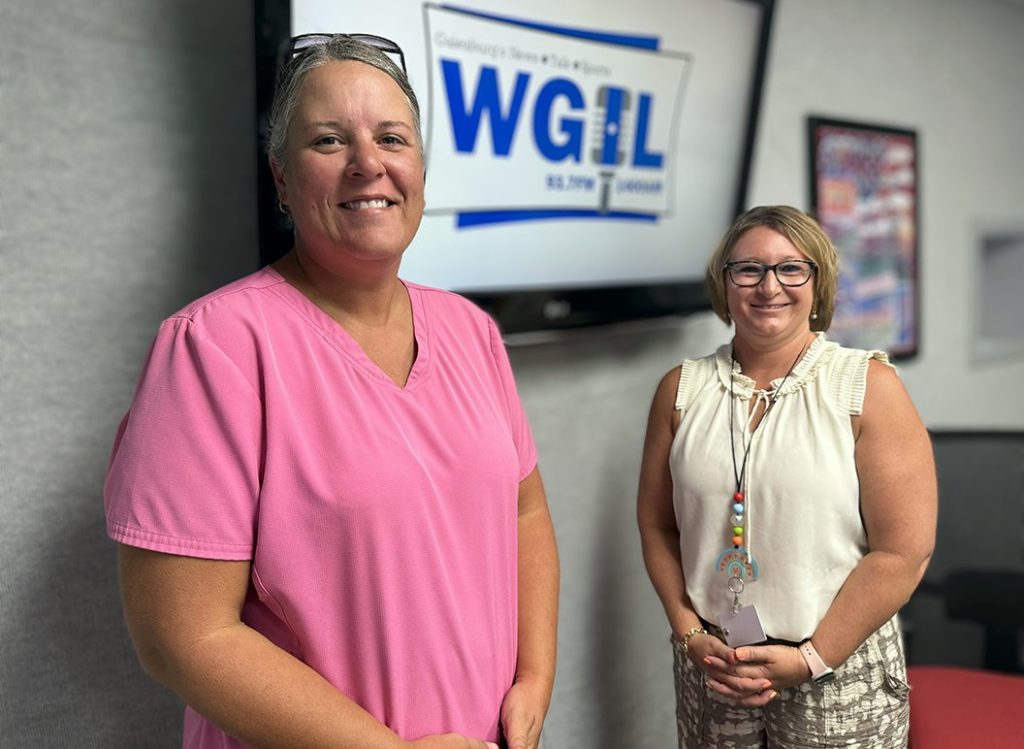 Tammy Nelson, left, and Erin Olson and from the Knox County Health Department.