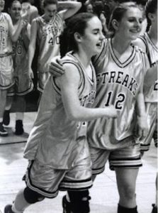 Former Silver Streaks Molly Watson, left, and Sara Wood.