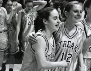 Former Silver Streaks Molly Watson, left, and Sara Wood.