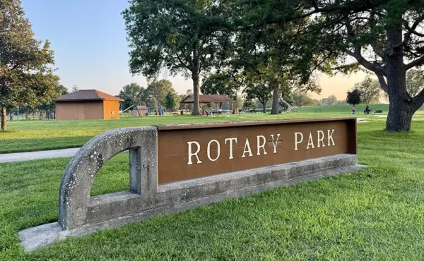 The pickleball courts will feature a durable concrete surface, arranged side by side with perimeter and dividing fences, and positioned southwest of the warming shelter at Rotary Park. (JAY REDFERN/WGIL)
