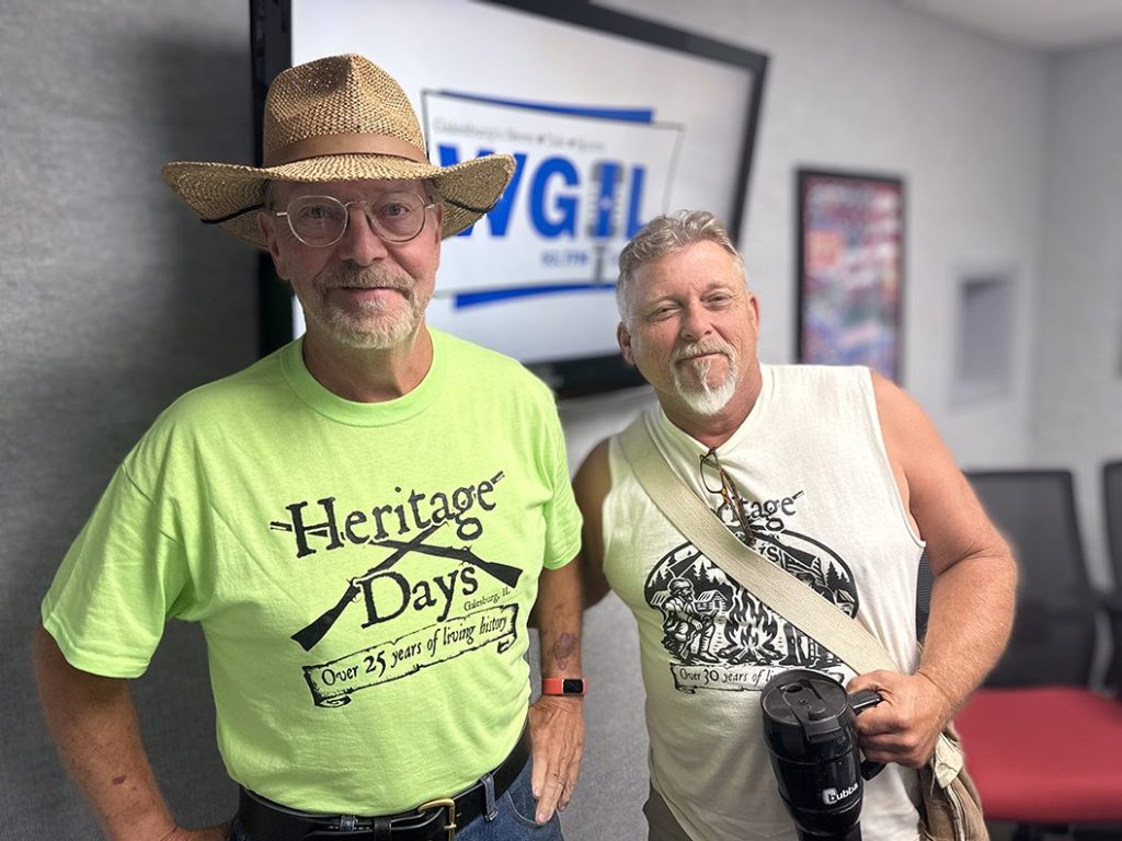 Mark Ebner, left, Dave Bernhart, organizers of the 30th annual Galesburg Heritage Days. 
