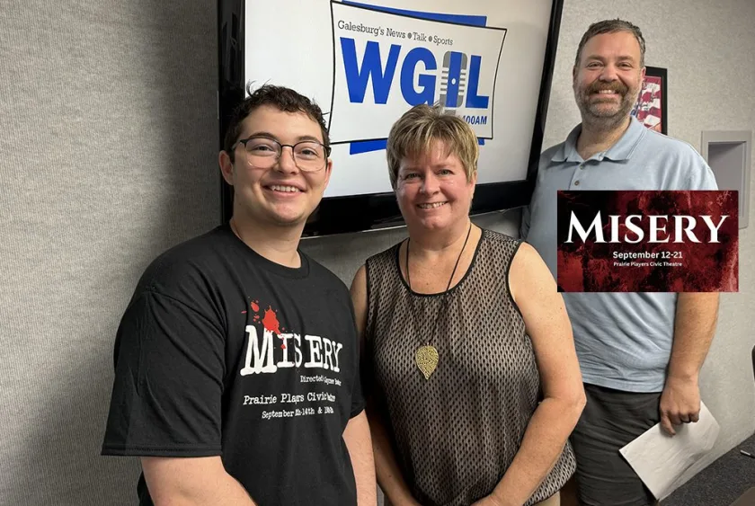 From left, Charlie Vestal, Cheri Siebken and James Hutchings from Prairie Players Civic Theatre.