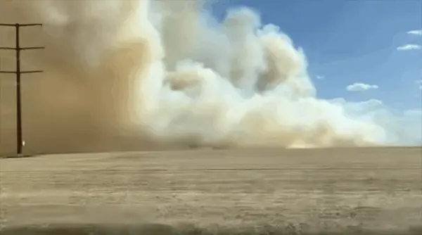 Area fire crews battled a large field fire near Rio on Sunday, as dangerously dry and windy conditions fueled the blaze.