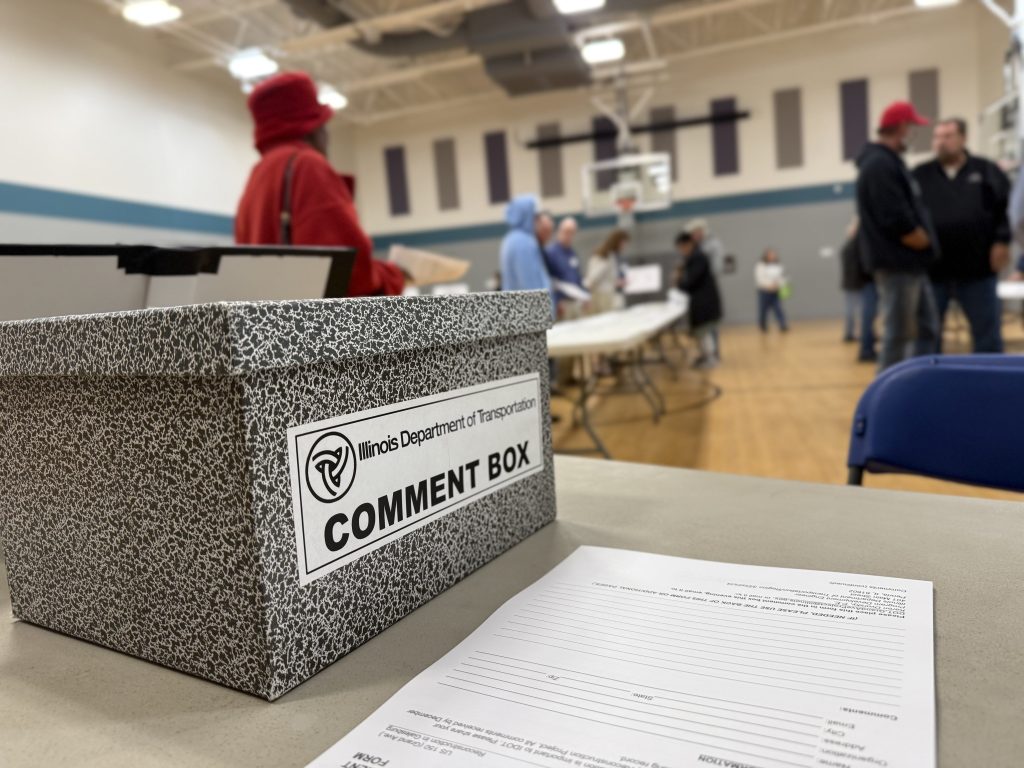 Residents had until December 5, 2025, to drop written comments into IDOT’s box at Thursday’s public meeting.