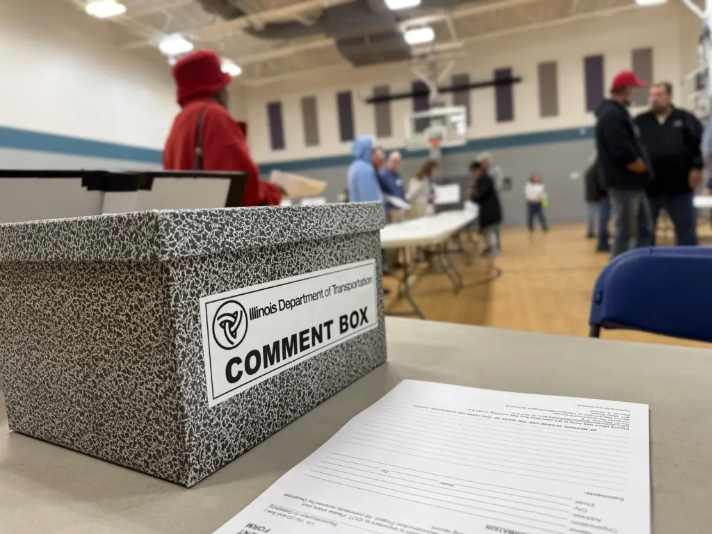 Residents had until December 5, 2025, to drop written comments into IDOT’s box at Thursday’s public meeting.